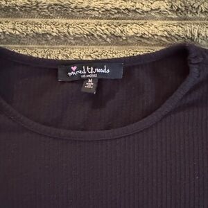 Mixed Threads Black Crop Top 2 shirts bundle